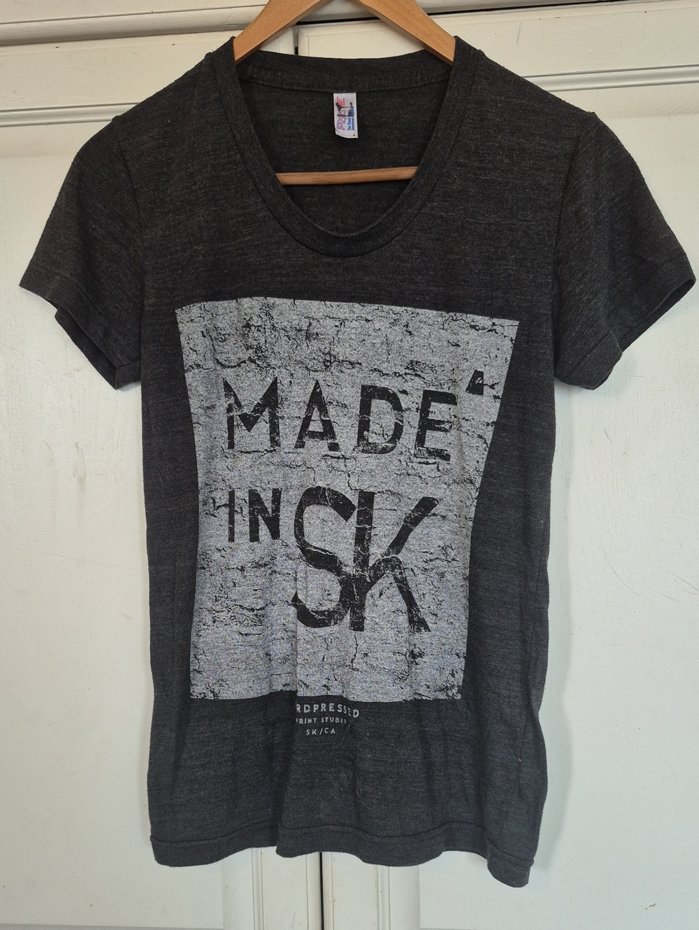 Charcoal Graphic 'Made in SK' T-Shirt